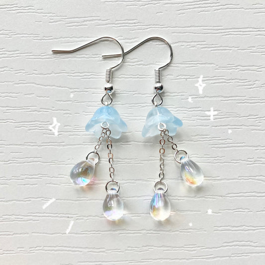 blue jellyfish earrings